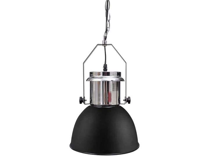 Dwie czarne regulowane lampy wiszące loft - E984-Berlog Metal Lampa z kloszem Styl Industrialny