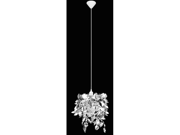 Srebrna lampa wisząca w kształcie liści - E989-Lesoti Lampa z kryształkami Stal Tworzywo sztuczne Styl Glamour