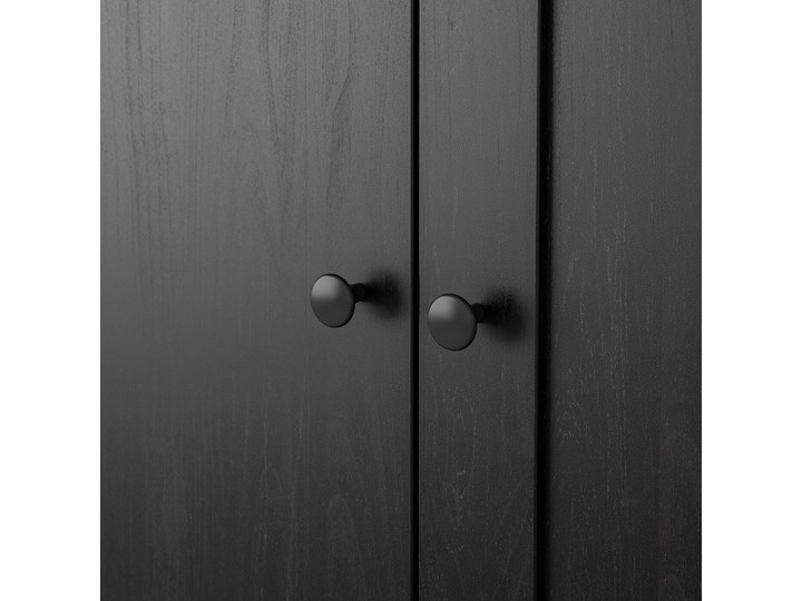 IKEA RAKKESTAD Szafa/3 drzwi, czarnybrąz, 117x176 cm Płyta MDF Kategoria Szafy do garderoby