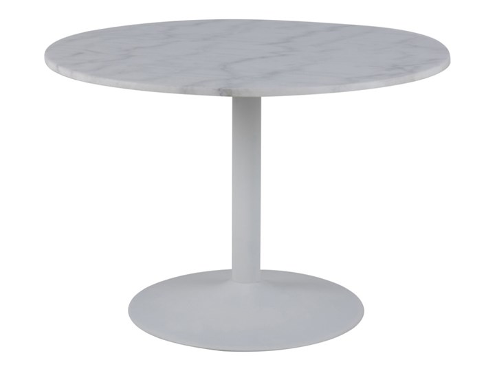 Biały stół na jednej nodze z marmurowym blatem Tarifa Metal Wysokość 75 cm Wysokość 110 cm Kategoria Stoły kuchenne Kamień Pomieszczenie Stoły do salonu
