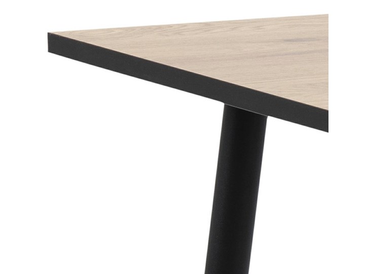 Loftowy stół Crystal 120x80 z blatem imitującym dziki dąb Wysokość 75 cm Rozkładanie Szerokość 80 cm Długość 120 cm  Drewno Metal Styl Industrialny