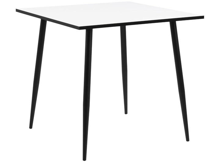 Biały stół Crystal 80x80 w stylu loftowym Pomieszczenie Stoły do jadalni Szerokość 80 cm Wysokość 75 cm Długość 80 cm Styl Industrialny