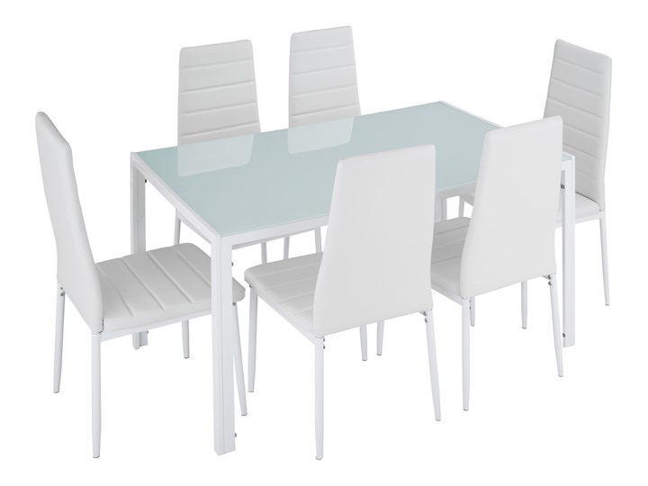 Zestaw mebli do jadalni Brandenburg 6+1 - biały Kategoria Stoły z krzesłami Pomieszczenie Jadalnia