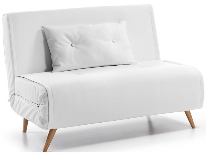 Sofa rozkładana Tupana biała 100 cm