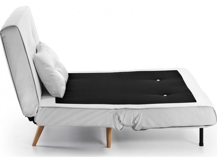 Sofa rozkładana Tupana  biała 100 cm Głębokość 82 cm Stała konstrukcja Pomieszczenie Salon Kategoria Sofy i kanapy
