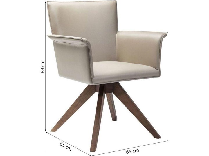 Krzesło obrotowe z podłokietnikami Foxy 65x88 cm beżowe Kategoria Wieszaki na odzież wierzchnią Drewno Kolor Biały