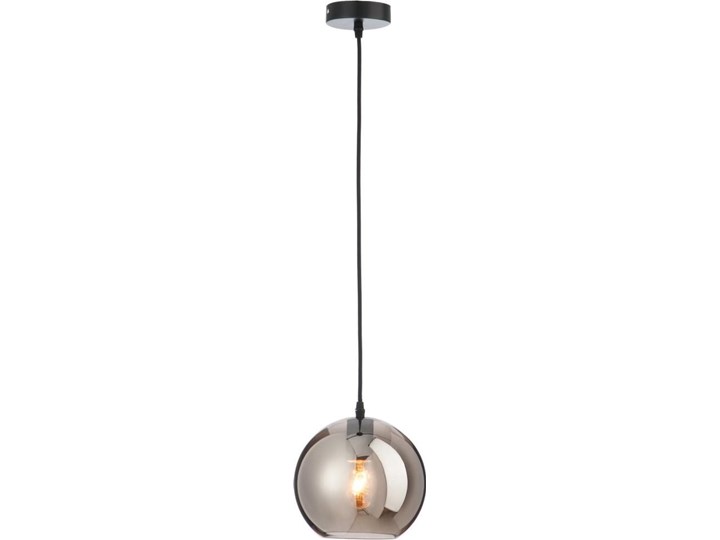 Lampa wisząca Glass Ball Ø20x205 cm srebrna Szkło Kolor Srebrny Lampa kula Styl Industrialny