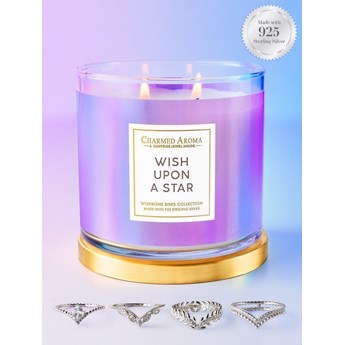 Charmed Aroma sojowa świeca zapachowa z biżuterią 12 oz 340 g Pierścionek - Wish Upon A Star