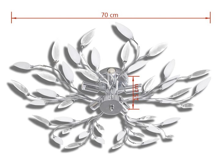 Biała lampa sufitowa w kształcie liści - E996-Gardena Styl Nowoczesny Kolor Biały