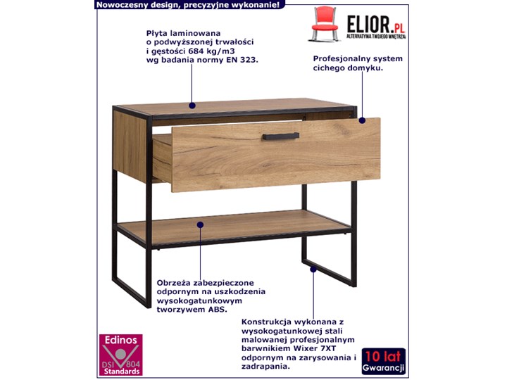 Szafka łazienkowa pod umywalkę dąb craft - Havana 3X 90 cm Stojące Wysokość 75 cm Szafki Drewno Kolor Beżowy