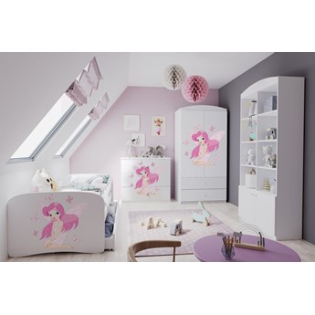 Zestaw mebli dziecięcych dla dziewczynki z łóżkiem 160x80 BABYDREAMS - Meb24.pl