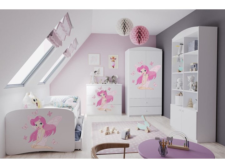 Zestaw mebli dziecięcych dla dziewczynki z łóżkiem 160x80 BABYDREAMS - Meb24.pl