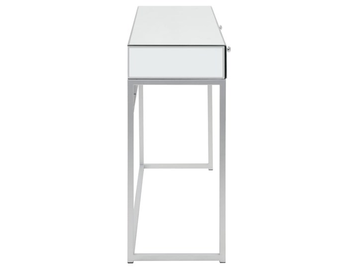 vidaXL Lustrzany stolik typu konsola, stal i szkło, 107x33x77 cm Szerokość 107 cm Głębokość 33 cm Z szufladą Stal nierdzewna Styl Nowoczesny