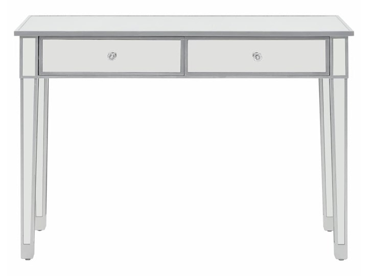 vidaXL Lustrzany stolik typu konsola, MDF i szkło, 106,5x38x76,5 cm Z szufladą Wysokość 77 cm Płyta MDF Głębokość 38 cm Szerokość 106 cm Pomieszczenie Przedpokój