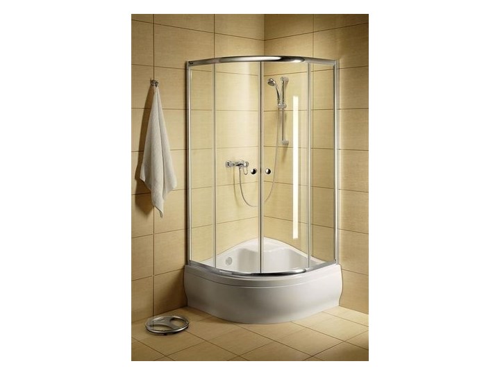 Kabina biała 80x80x170 Radaway Classic A Fabric 30011-04-06 Wysokość 170 cm Półokrągła Narożna Kolor Biały Rodzaj drzwi Rozsuwane