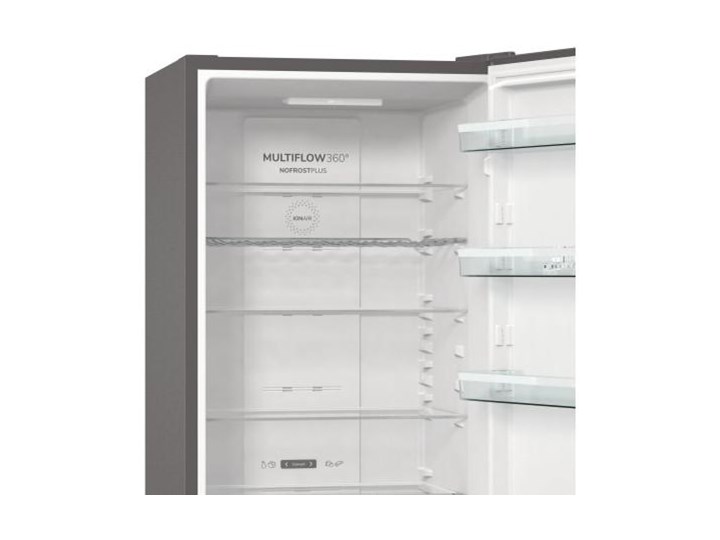 GORENJE NRK6202AXL4 NoFrost Srebrna Jednodrzwiowe Szerokość 60 cm Wysokość 200 cm Dwudrzwiowe Położenie zamrażalnika Na dole
