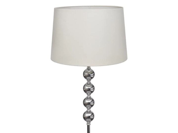 Biała lampa stojąca do czytania z abażurem - EX03-Molva Tkanina Lampa z abażurem Funkcje Lampa do czytania Lampa do czytania Pomieszczenie Salon