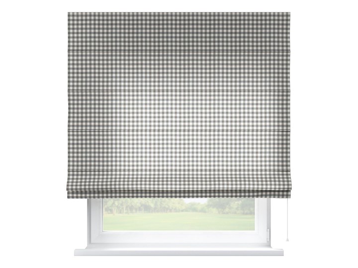 Roleta rzymska Capri, szaro biała kratka (1,5x1,5cm), szer.80 × dł.170 cm, Quadro Typ Roleta transparentna