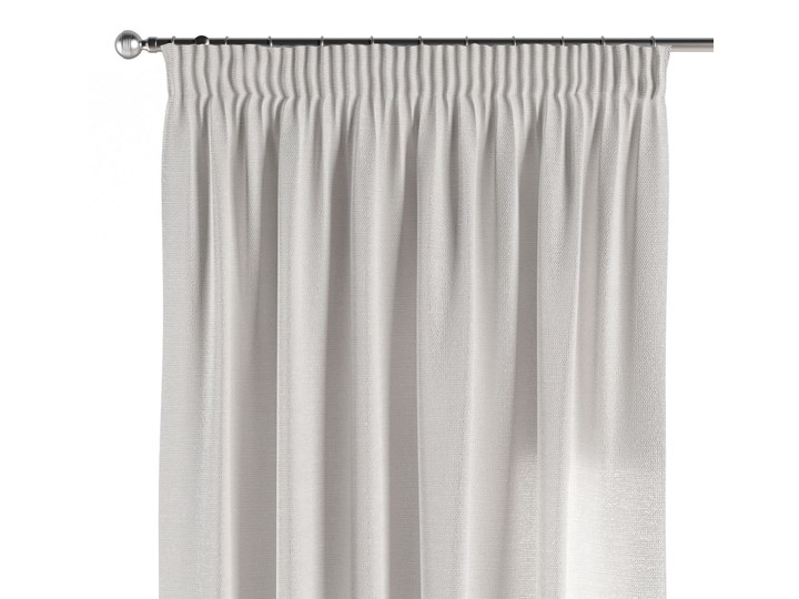 Zasłona na taśmie marszczącej 1 szt., śmietankowa biel, 1szt 130 × 260 cm, Loneta Bawełna Zasłona zaciemniająca Poliester 130x260 cm Mocowanie