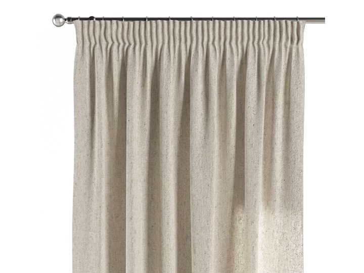 Zasłona na taśmie marszczącej 1 szt., melanż szaro-beżowy, 1szt 130 × 260 cm, Loneta 130x260 cm Mocowanie Zasłona zaciemniająca Poliester Bawełna Wzór Gładkie