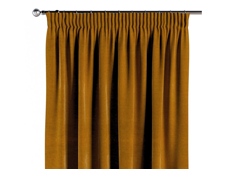 Zasłona na taśmie marszczącej 1 szt., miodowy, 1szt 130 × 260 cm, Velvet Zasłona prześwitująca 130x260 cm Poliester Mocowanie Taśma