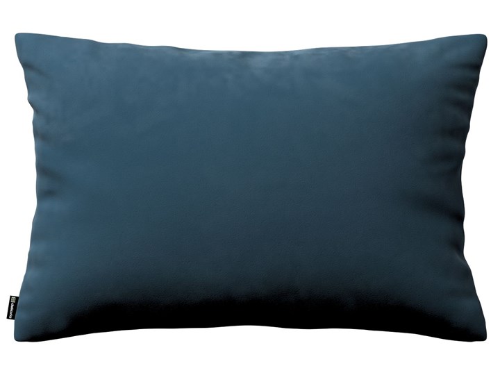 Poszewka Kinga na poduszkę prostokątną, pruski błękit, 60 × 40 cm, Velvet Prostokątne Poszewka dekoracyjna Kolor Granatowy 40x60 cm Poliester 45x65 cm Pomieszczenie Pokój nastolatka