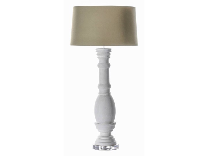 Lampa stołowa Petrus wys. 94cm, 45 × 45 × 94 cm Kolor Beżowy Lampa z kloszem Kolor Biały