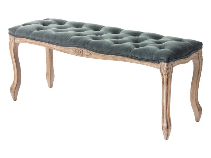 Ławka Isacco 114x38x46cm grey, 114 × 38 × 46 cm Pikowana Pomieszczenie Salon Styl Glamour