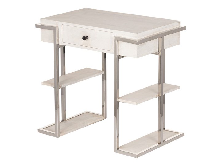 Konsola Vena 70,5x44,5x66,5cm, 70,5×44,5×66,5cm Wysokość 66 cm Z szufladą Drewno Styl Nowoczesny Metal Głębokość 44 cm Szerokość 67 cm Głębokość 45 cm Z półką Kolor Srebrny