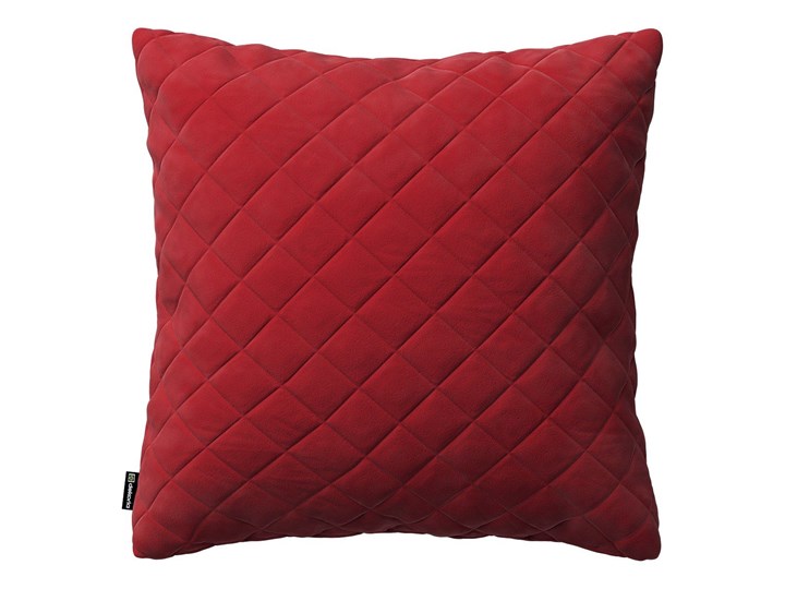 Poszewka Kinga pikowana 43 x 43 cm, intensywna czerwień, 43 × 43 cm, Velvet Poszewka dekoracyjna Poliester Kategoria Poduszki i poszewki dekoracyjne 43x43 cm Kwadratowe Pomieszczenie Salon
