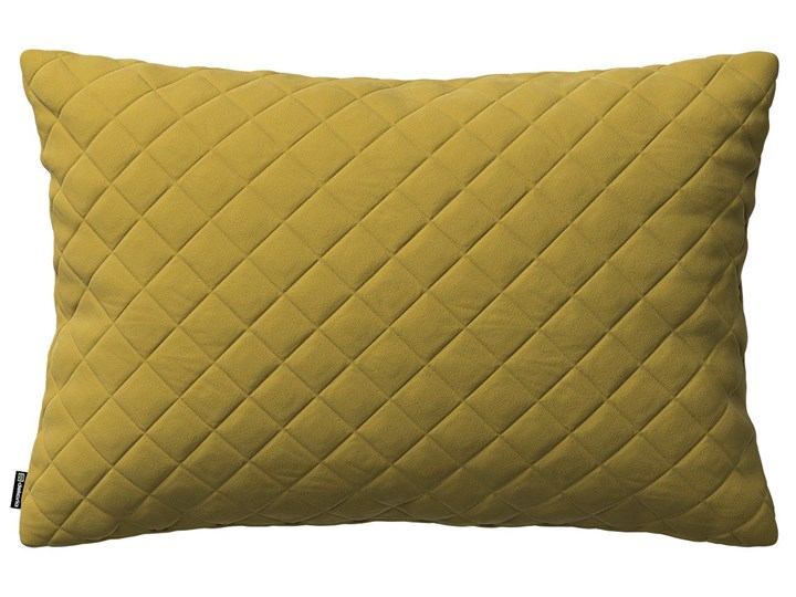 Poszewka Kinga pikowana 60 x 40 cm, oliwkowy zielony, 60 × 40 cm, Velvet Poliester Poszewka dekoracyjna Kolor Żółty 40x60 cm Prostokątne Kategoria Poduszki i poszewki dekoracyjne