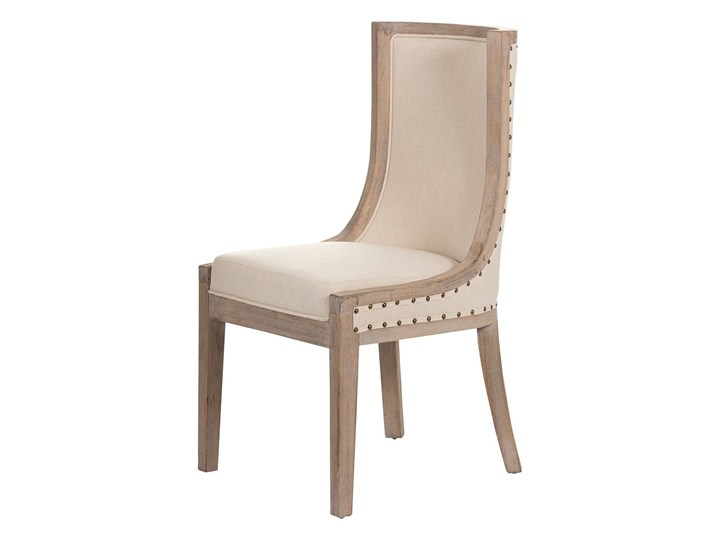 Krzesło Verona, 55 x  51 x 97 cm Styl Prowansalski Krzesło inspirowane Tkanina Tapicerowane Drewno Kolor Beżowy
