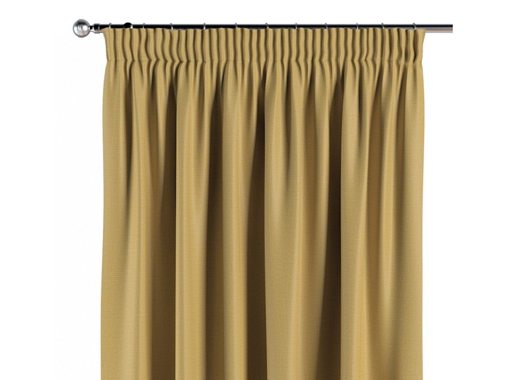 Zasłona zaciemniająca na taśmie 1 szt., musztardowy żółty o wyraźnej strukturze, 1szt 140 × 260 cm, Blackout - zaciemniające Poliester 140x260 cm Zasłona prześwitująca Kolor Czarny