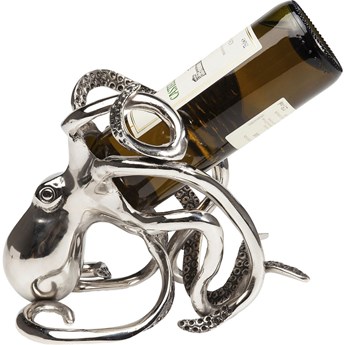 Stojak na wino Octopus 17x24 cm srebrny