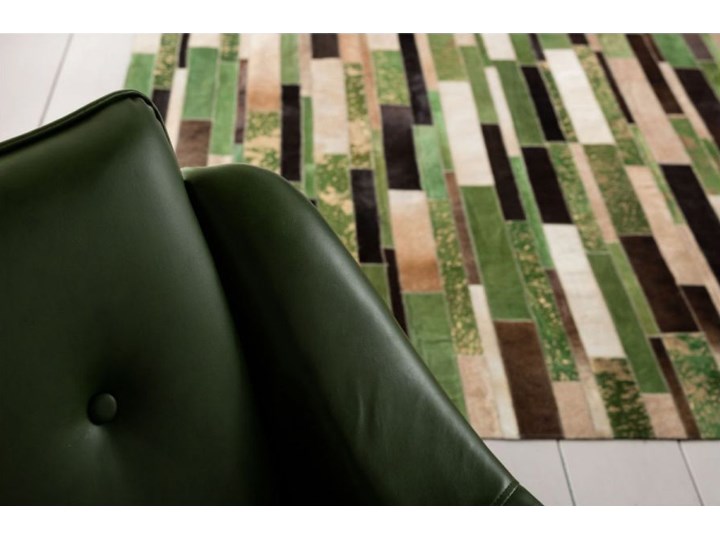 Dywan Brick 240x170 cm zielony 170x240 cm Skóra Dywany Skóry Prostokątny Pomieszczenie Salon Kategoria Dywany