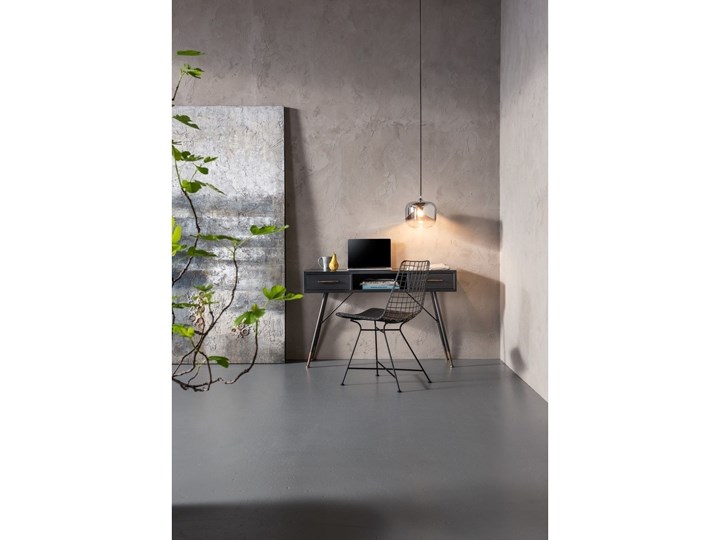 Konsola La Gomera 120x35 cm grafitowa Płyta MDF Szerokość 120 cm Stal nierdzewna Szkło Kategoria Konsole