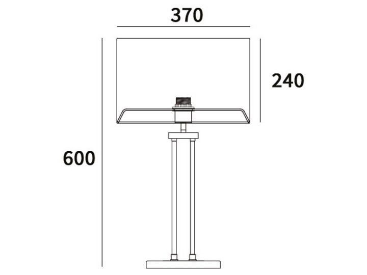 Lampa stołowa Athens 37x60cm Cosmo Light Kolor Biały Wysokość 60 cm Lampa z abażurem Kategoria Lampy stołowe