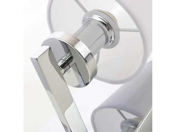 Kinkiet London Silver/White 12x24cm Cosmo Light Metal Kinkiet z abażurem Tkanina Kolor Srebrny