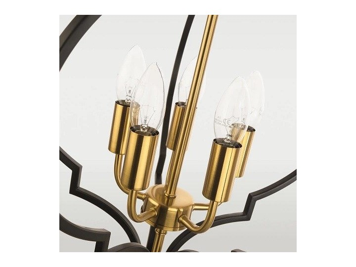 Lampa wisząca Nashville Black/Gold 45x57cm Cosmo Light Metal Lampa inspirowana Styl Industrialny