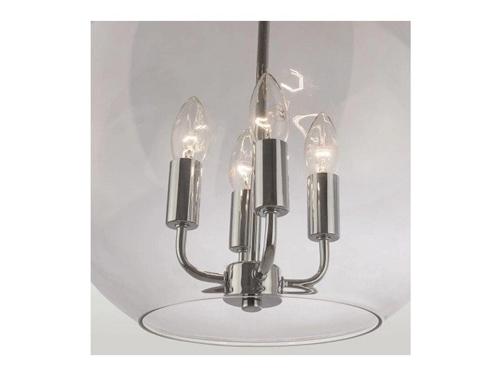 Lampa wisząca Prague Ball 4L 40x41cm Cosmo Light Szkło Metal Chrom Lampa kula Kolor Srebrny Ilość źródeł światła 4 źródła