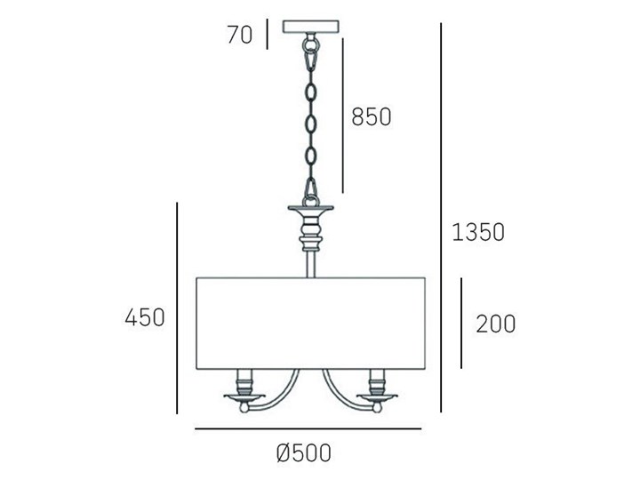 Żyrandol Abu Dhabi Gold Black 5L 50x135cm Cosmo Light Metal Lampa z abażurem Lampa inspirowana Tkanina Styl Nowoczesny