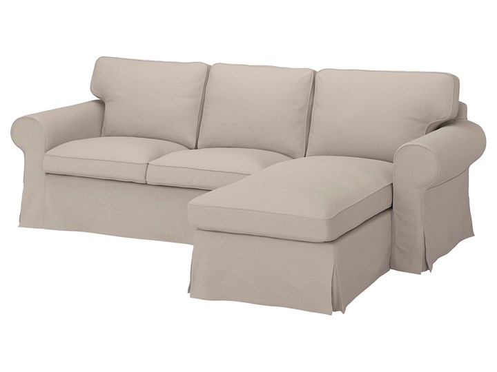 EKTORP Sofa 3-osobowa z szezlongiem W kształcie L Stała konstrukcja Szerokość 252 cm Wysokość 45 cm Wysokość 88 cm Strona Prawostronne