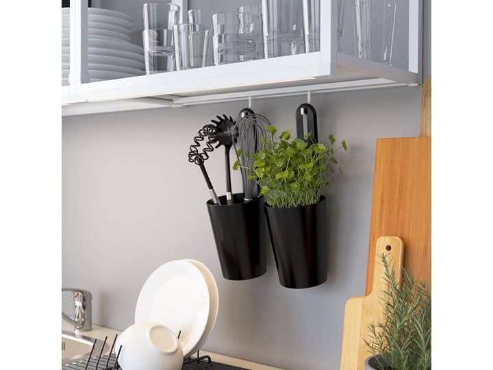IKEA ENHET Kuchnia, biały, 203x63.5x222 cm Zestawy gotowe Kategoria Zestawy mebli kuchennych