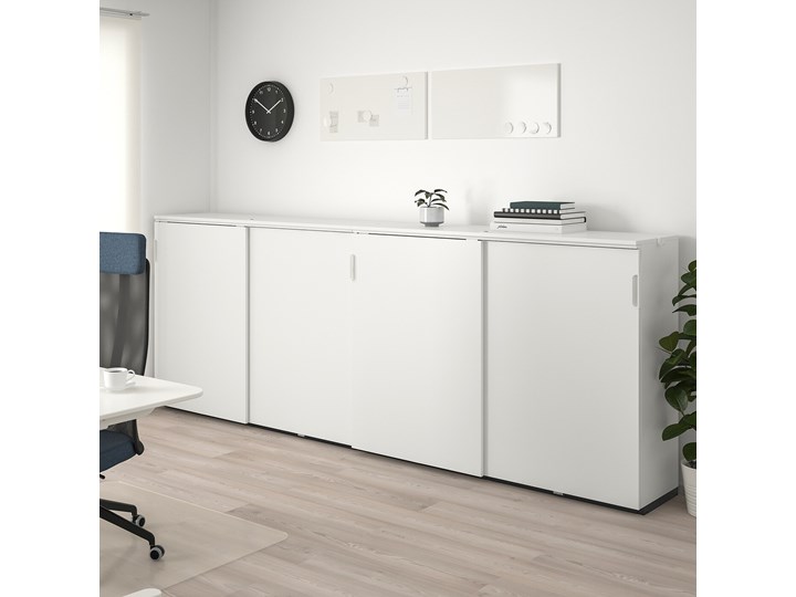 IKEA GALANT Kombinacja z przesuwanymi drzwiami, Biały, 320x120 cm Pomieszczenie Salon
