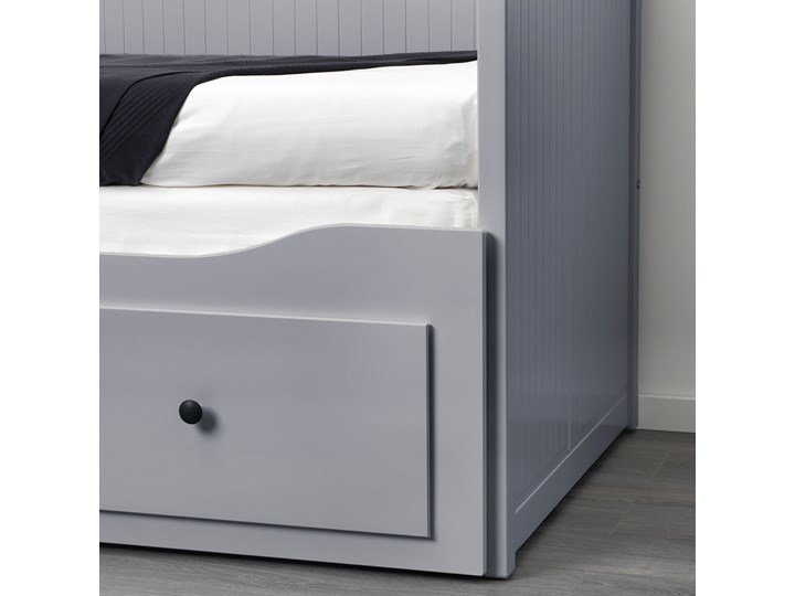 HEMNES Leżanka z 3 szufladami, 2 materace Kategoria Łóżka dla dzieci Podwójne Kolor Szary
