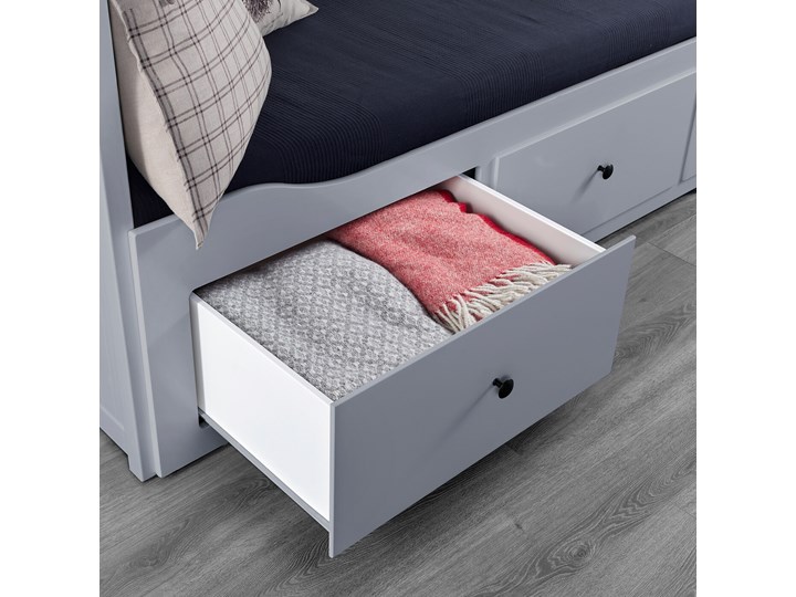 HEMNES Leżanka z 3 szufladami, 2 materace Rozmiar materaca 80x200 cm Podwójne Kategoria Łóżka dla dzieci