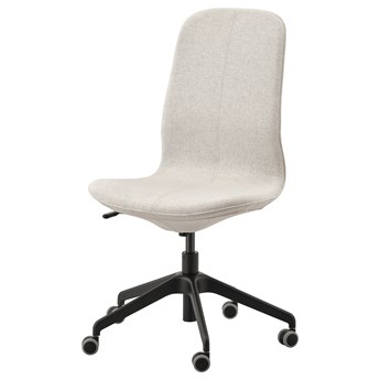 IKEA LÅNGFJÄLL Krzesło konferencyjne, Gunnared beżowy/czarny, Przetestowano dla: 110 kg