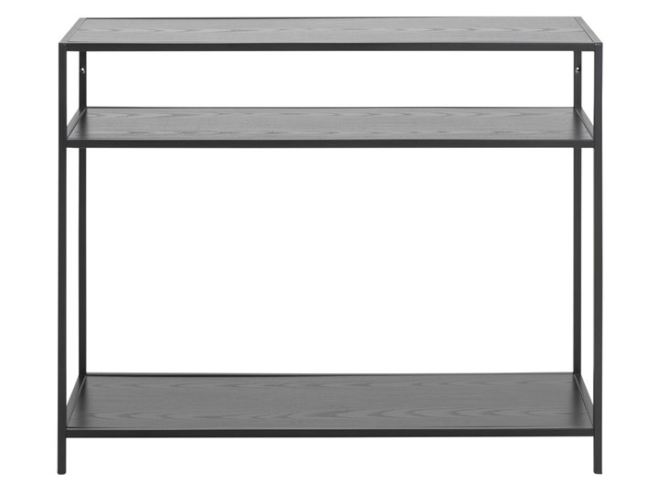 Konsola Seaford z półkami 100x35 cm czarna Kategoria Konsole Szerokość 100 cm Metal Kolor Biały