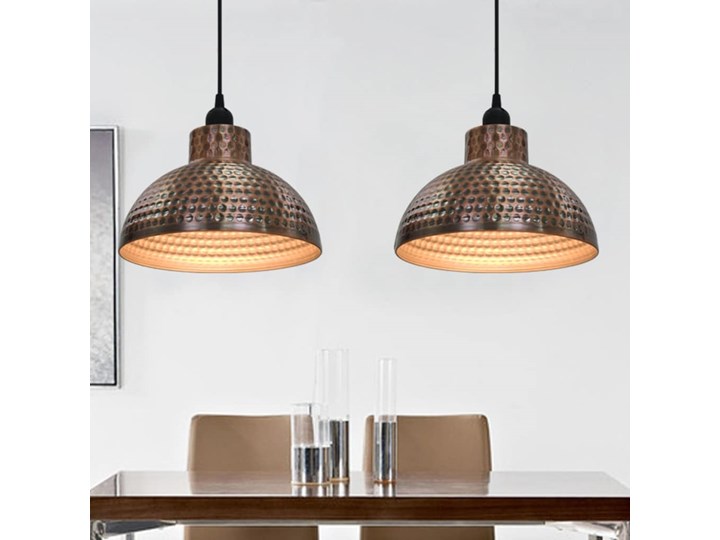 Komplet dwóch metalowych lamp wiszących - EX16-Tores Lampa z kloszem Styl Nowoczesny