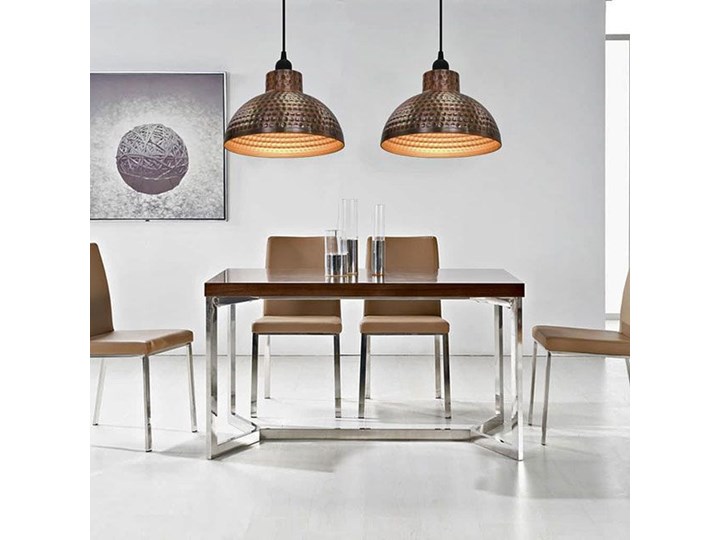 Komplet dwóch metalowych lamp wiszących - EX16-Tores Lampa z kloszem Kategoria Lampy wiszące